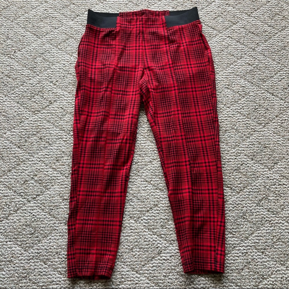 Terra & Sky Bold & Fabulous Red & Black Plaid Pants 0X (14W)